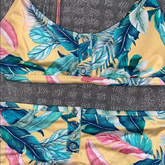 High Rise Tropical Bikini Set - Picture 2 of 4